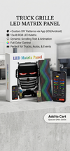 Programmable LED Matrix Panel for Car & Truck Grilles – Bluetooth App Control Flexible RGB Screen